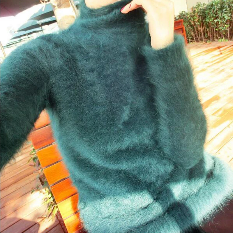 

Turtleneck Mink Cashmere Pullovers Women Cashmere Sweater Factory Low Discount New Spring Autumn Pullover for women tsr552