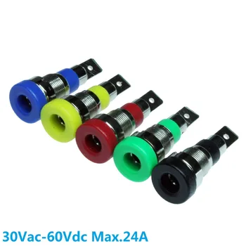 

10 pcs x 5 Color Banana Socket 4mm jack Panel Mount Soldering for 4.0mm binding posts