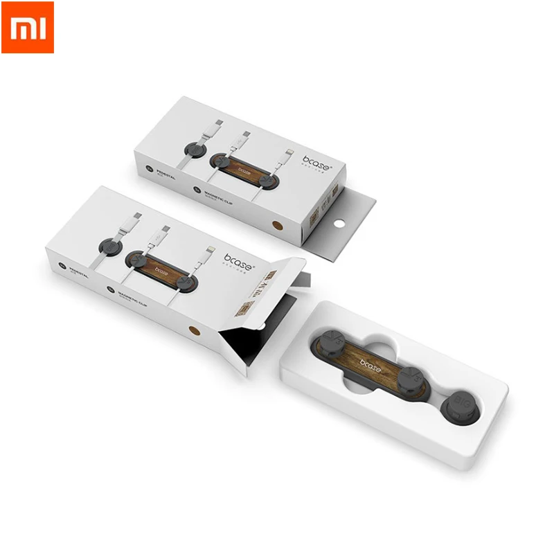 Xiaomi Mijia Bcase TUP2 Магнитный абсорбционный держатель кабельного зажима Совместимость практичная Магнитная основа текстура древесины для Smart