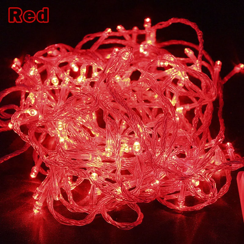 xtf 2015 Red Led Lights String10M 100 Waterproof LEDs Holiday Festival