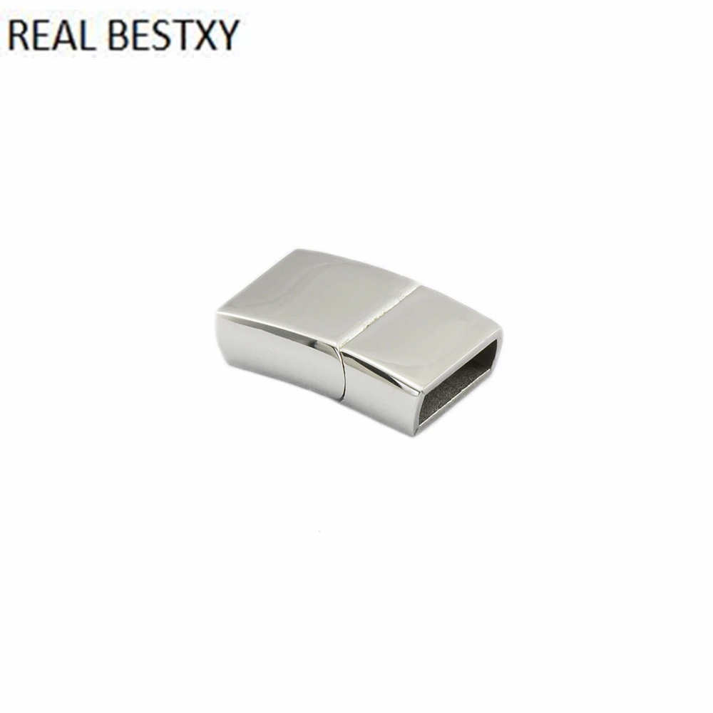 

20pcs/lot hole size 10*3mm engrave logo stainless steel magnetic clasps for leather bracelets making diy jewelry magnet clasps