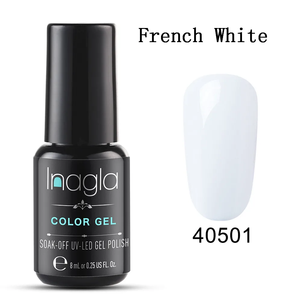 Inagla 8 мл УФ-гель для ногтей чистый цвет светодиодный Гель-лак замачиваемый Гель-лак Полупостоянный Гибридный лак Lucky Crismas - Цвет: 40501
