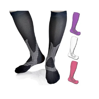 

4 Pair Sports Pressure Socks Men Women Graduated Compression Socks Anti-Fatigue Stockings for Running Travel Nurses Shin Splints