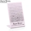 ASONSTEEL 60 paires/lot en gros 3-8MM carré cubique zircone acier inoxydable hypoallergénique boucle d'oreille couleur or/or Rose/argent ► Photo 1/6