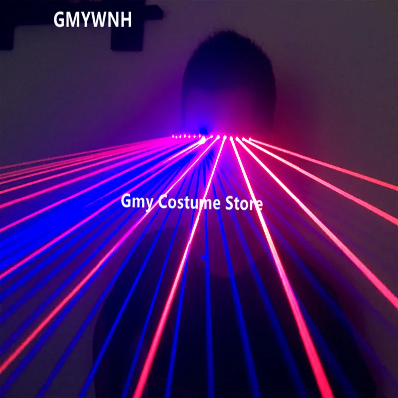 T99 Red Blue Laser Beams Light Glasses Laser Man Projector Stage Wears