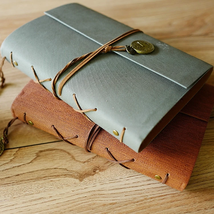 

Iron Pendant Hemp Rope Multifunction PU Cover Creative DIY Photo Album Handmade Graduation Gift Holiday Wedding Scrapbooking Set