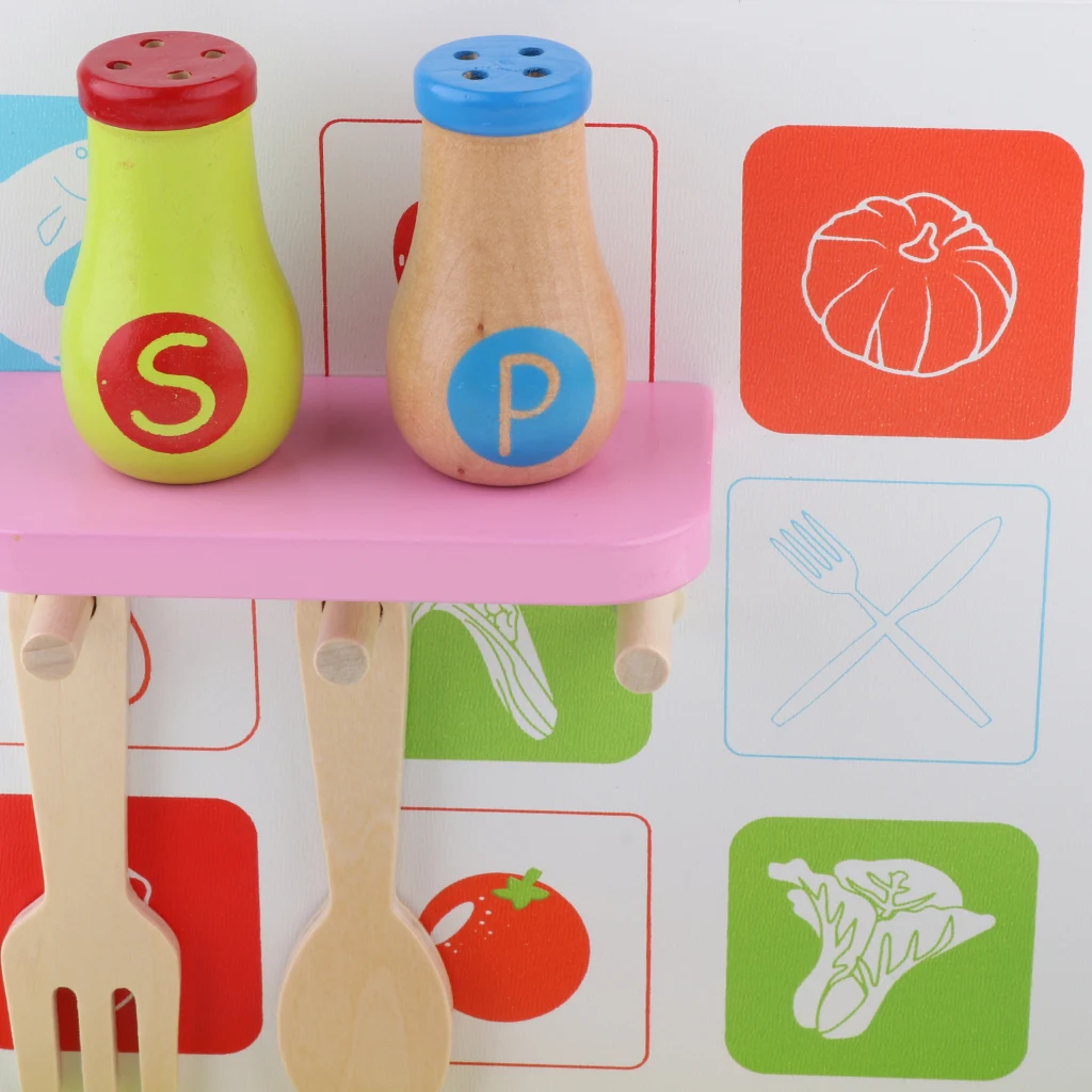 Girls Play House Kitchen Cookware Playset Kid Pretend Toy Cooking Stove Bench Pots Pans Utensils Kitchenware Set Gifts
