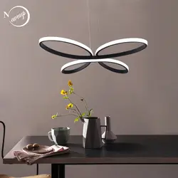 Современный минималистский роспись промышленных ветер подвесной светильник светодиодный 220 В алюминиевый подвесной светильник для