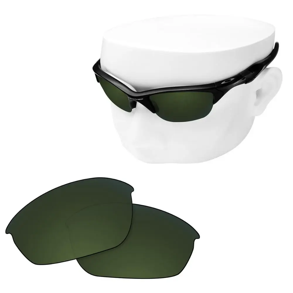 

OOWLIT Polarized Replacement Lenses of Green Tea for-Oakley Half Jacket 2.0 OO9144 Sunglasses