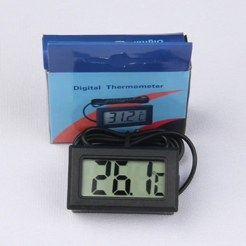 

1pc Aquarium Fish Tank Electronic Display Thermometer External Waterproof Probe Surrounding Environment Temperature Monitoring