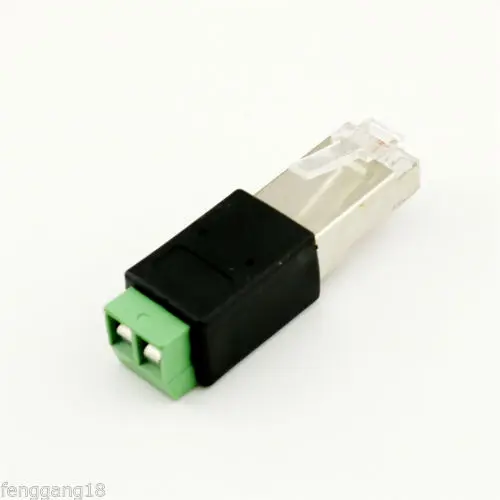  1pcs RJ45 Male to 485 2 Pin (4 5P) Screw Terminal Adapter Connector Splitter CCTV DVR - 32866618353