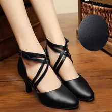 Танцевальная обувь, Брендовые женские высококлассные кроссовки из натуральной кожи для латинских танцев, с закрытым носком, для взрослых, аэробика, спортивная обувь, джаз, 7005