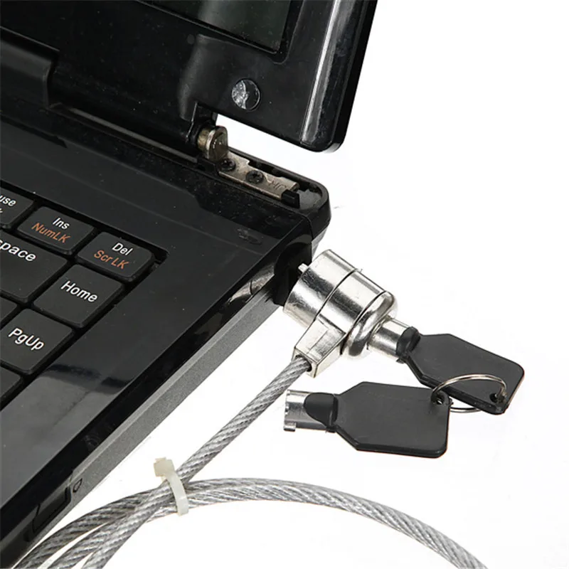 Security Cable Lock Laptop Chain Leash Lock for Notebook with 2 Keys