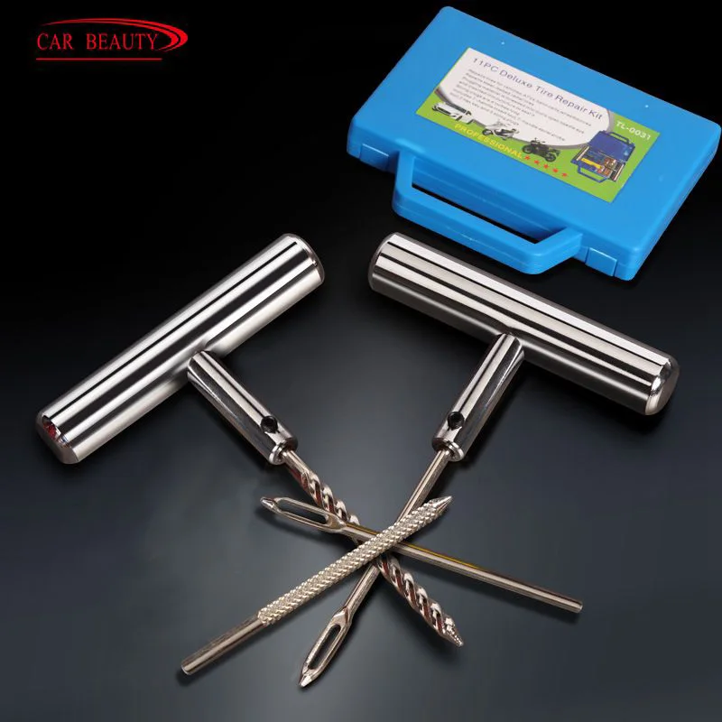 

Fast Emergency Tyre Repair Tool Kits Set for Car Trunk Motorcycle Tubeless Vacuum Tires Puncture Plug Repairing Patch