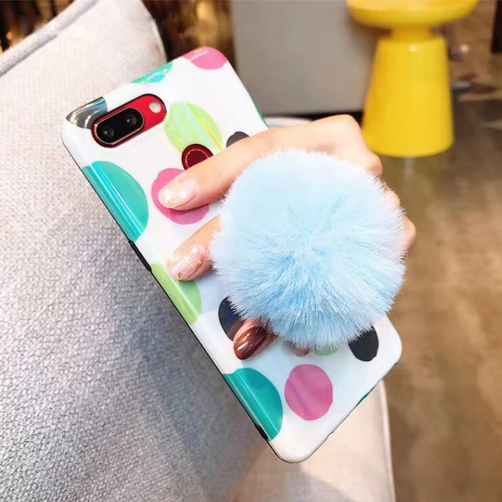 

Phone Ring Lazy Mobile Phone Seat Accessories Cute Plush Colorful Adjustable Mobile Phone Tablet Desktop Stand Finger Holder