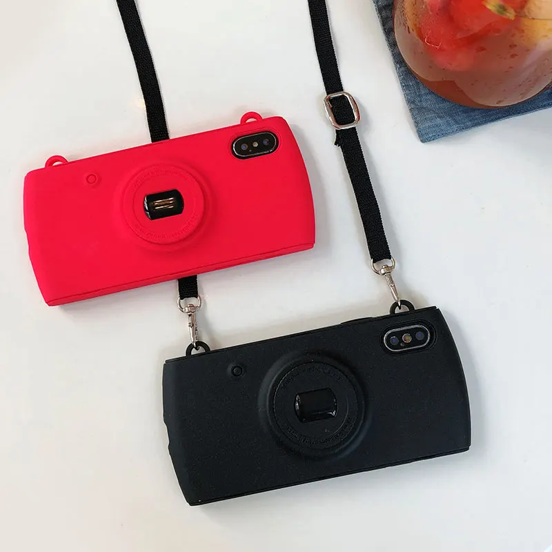 Boucho для iPhone х Прохладный 3D Ретро Камера телефона Чехлы 6 6s 8 7 Plus чехол мягкий