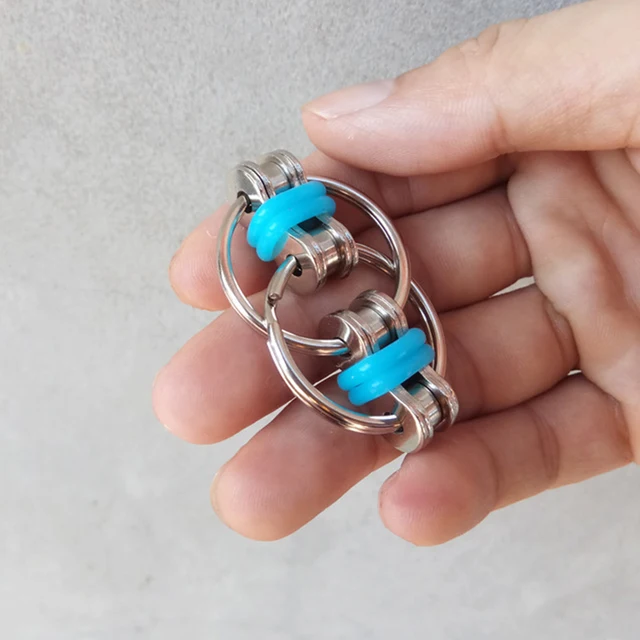 Hand Spinner Tri-Spinner Reduce Stress EDC Fidget Toy For Autism ADHD Key Ring Fidgetde Toy Fingertip Decompression Chain 2019 3