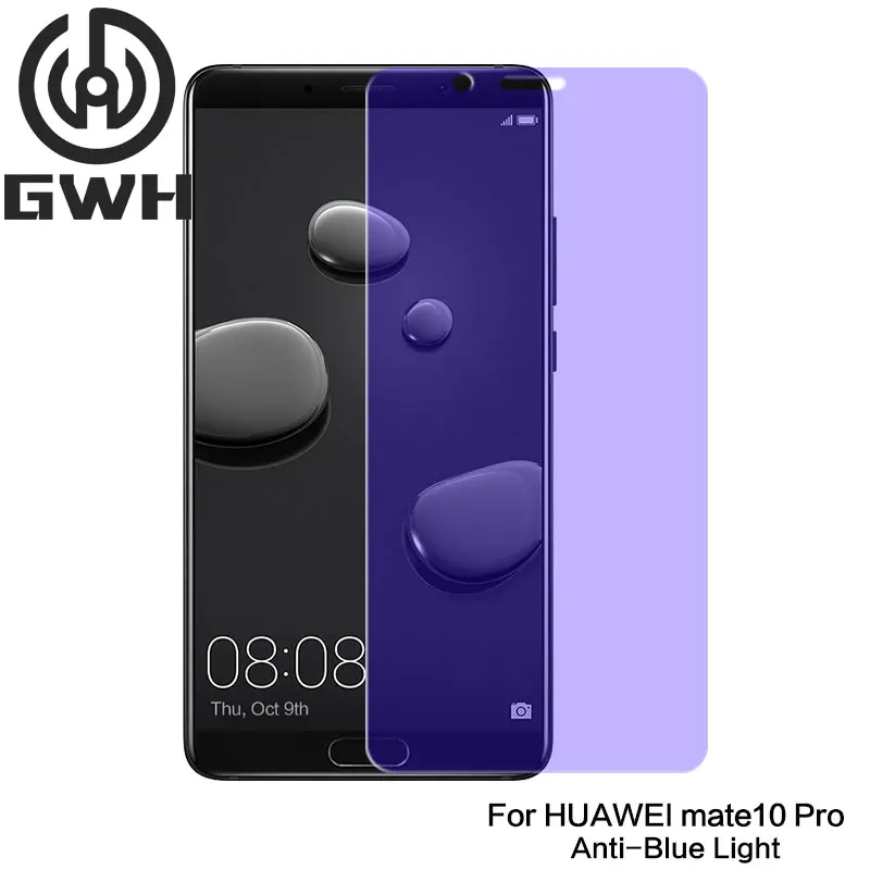 GWH Анти Blue Ray закаленное Стекло для huawei Коврики 9 10 Lite нет отпечатков пальцев Экран