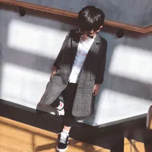 Children’s jacket fashion children’s clothing 2019 spring and autumn new boys and girls suit jacket long children’s coat