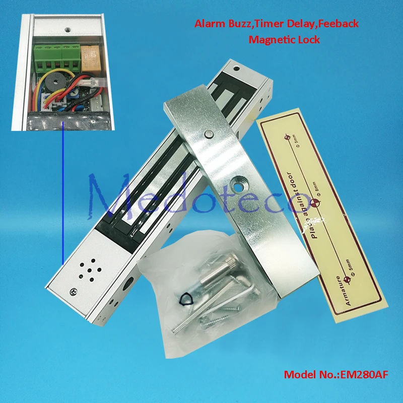 Access Control Alarm Electric Door Lock 280kg (600lbs) 12v