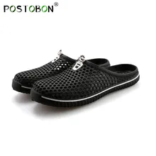 Postobon 2019 Comfortable Men Pool Sandals Summer Outdoor Beach Shoes Slip On Garden Clogs Casual Water Shower Slippers Unisex weideng slippers women eva crocus clogs garden shoes lightweight beach sandals casual water slip on outdoor shoes