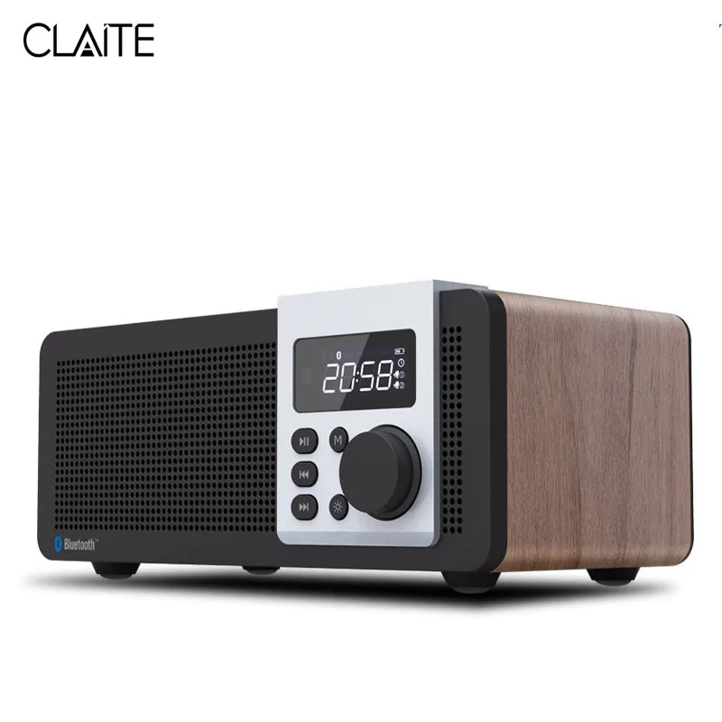 

CLAITE D26 Remote bluetooth4.1 Speaker Digital Alarm Clock Speaker 2500mah Stereo Radio FM MP3 Smart Speaker Handfree with Mic