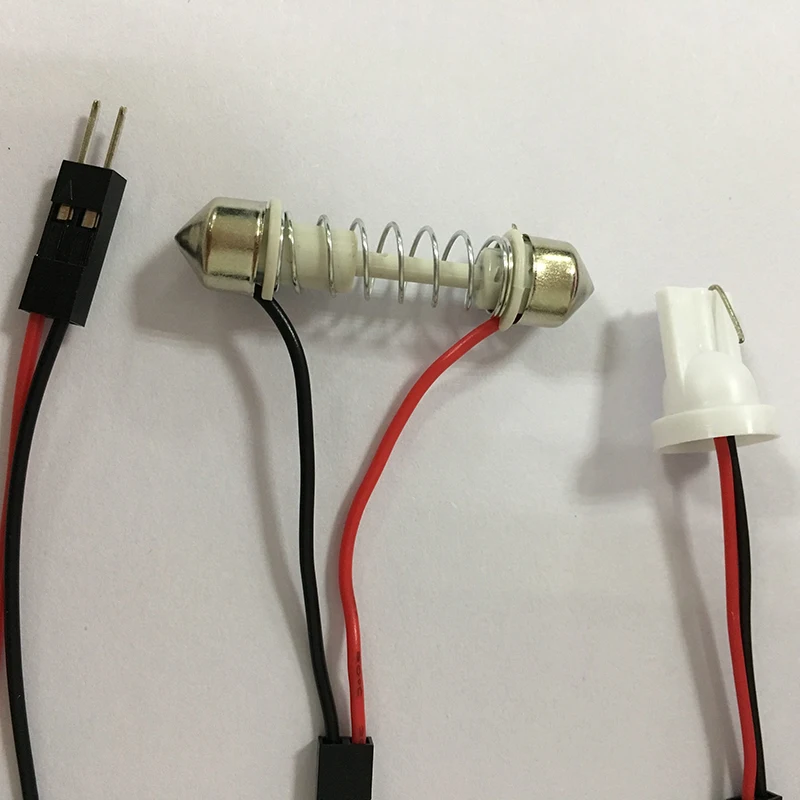 10pcs T10 W5W Led BA9S C5W C10W Festoon 31mm 36mm 39mm 42mm 3 Adapters COB LED Reading Panel Lights Car Interior Dome Light Lamp (7)
