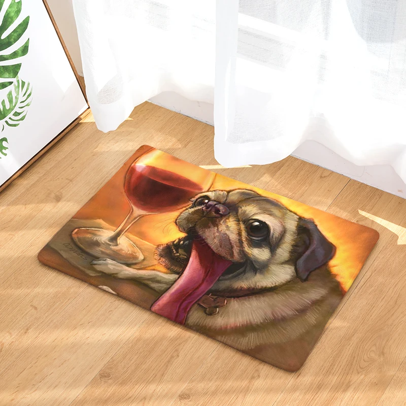 

2017 New Arrive Door Mats for Entrance Door Cartoon Dogs Pattern Carpets Living Room Dust Proof Mats Home Decor 40x60cm 50x80cm