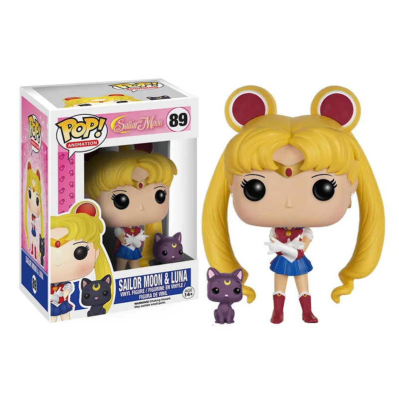 

FUNKO POP Cartoon Japanese Anime Sailor Moon & Luna Vinyl Action Figure Collection Model toys for Children Birthday Gift