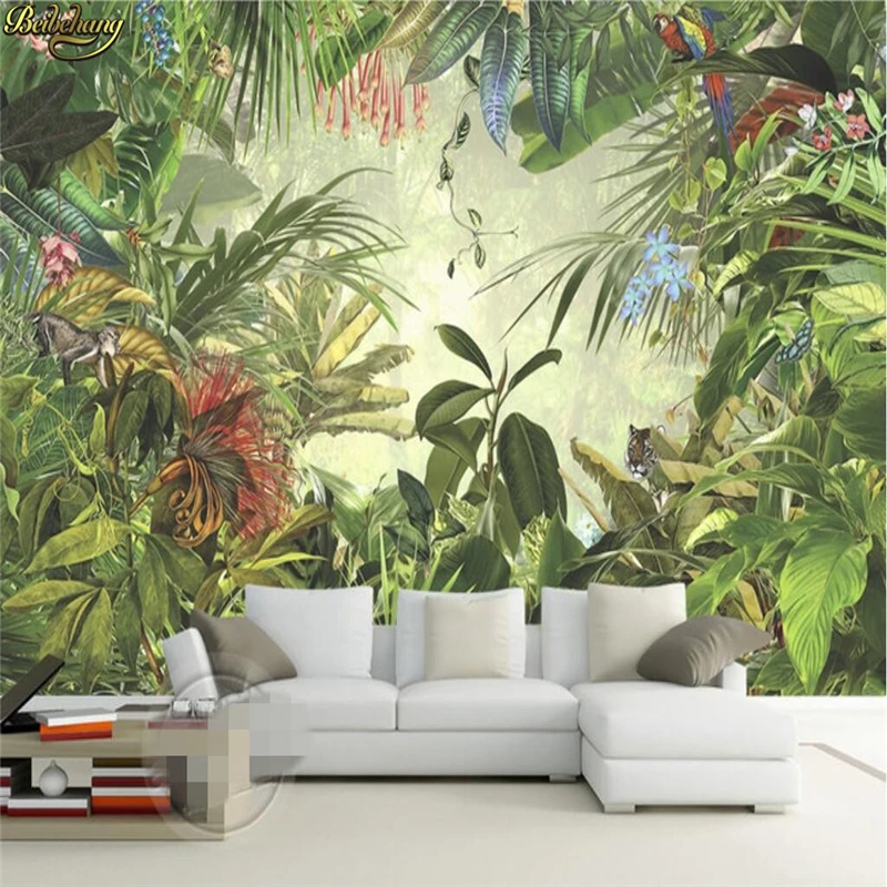 

beibehang papel de parede para quarto 3D photo mural wallpaper for walls large Rainforest animal mural wall paper wall paper