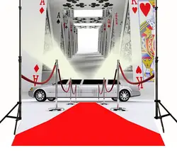 Казино Покер красное Ковры автомобили Фоны винил ткань высокого качества Компьютер Отпечатано обычай фон