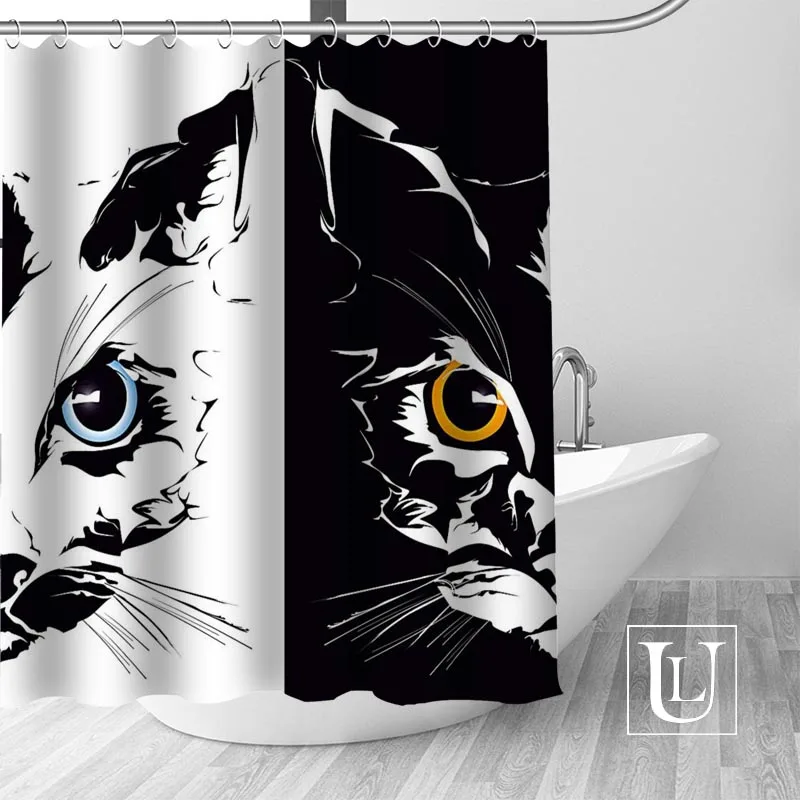 Details about   Panda Black Pixie Cold Art Animal Modern Bathroom Waterproof Bath Shower Curtain 