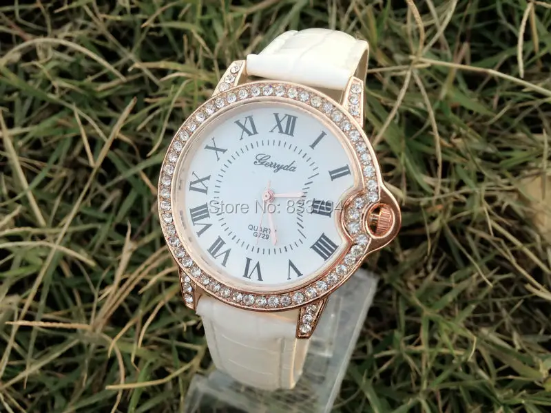 Топ моды влюбленных Часы Gerryda унисекс часы с бриллиантами Круглый сплава розового золота пара кварцевые часы для мальчиков girrl Лучшие подарок