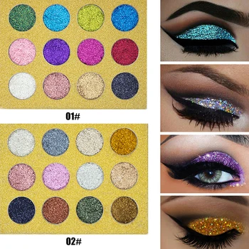 

IMAGIC Brand Glitter Metallic Pigment Eyeshadow Palette Make Up Waterproof Long Lasting Eyes Brighten Shimmer Eye Shadow Pallete