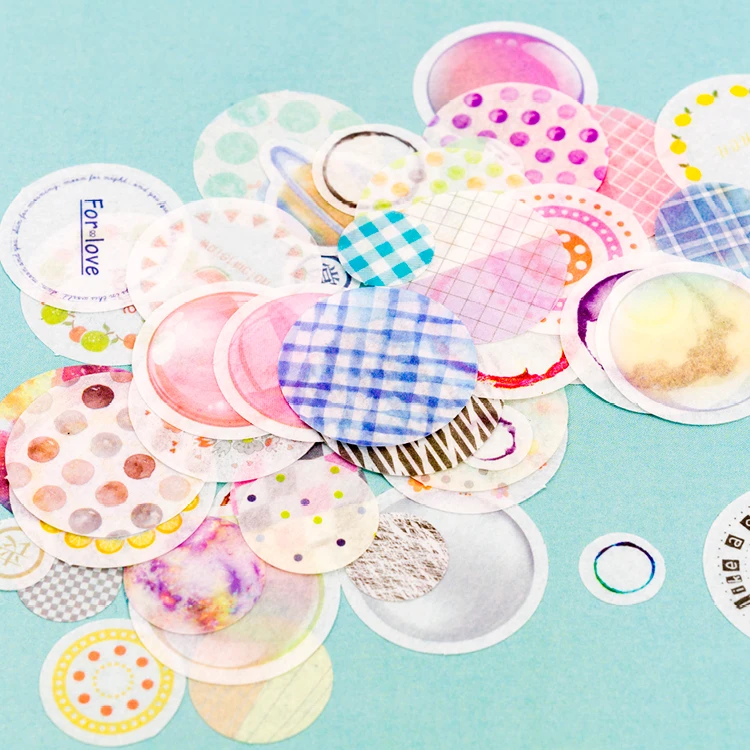 

Twelve Sweets salt round Paper Sticker Decoration Diary Scrapbooking Label Sticker Kawaii Korean Stationaries Stickers