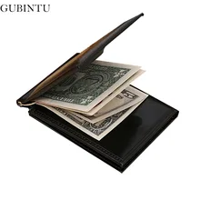Easy Carry Mutifunctional Men Money Clip PU Leather Clamp Luxury Brand 2 Hold Purse Money Holder