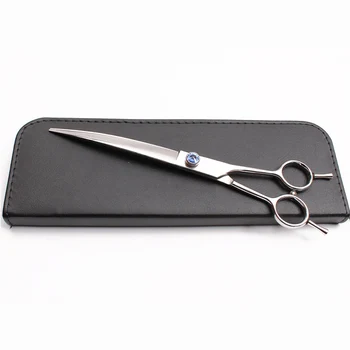

Professional Grooming Scissors 8" 440C Customized Brand Dog Scissors Down Curved Shears Pet Scissors Add Bag Dropshipping C9103