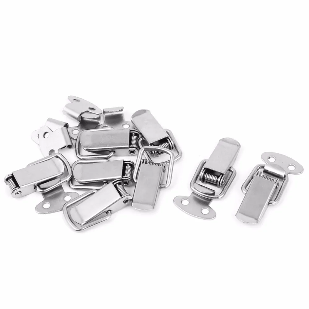 

Uxcell Hot Sale 8PCS Metal Toolbox Box Spring Loaded Straight Loop Toggle Catch Latch Hasp ,Silver Tone