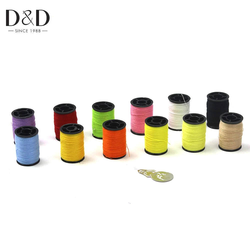 D&D 12pcs Polyester Sewing Thread Sewing Machine thread & 1pc Sewing Needle Threader DIY Sewing