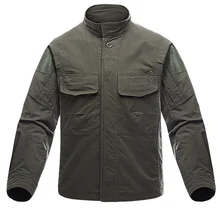 Для мужчин многофункциональный fast dry дышащий Молл рубашка Военная Униформа камуфляж боевой карманный Стенд воротник грузов тактические Рубашки для мальчиков Топы корректирующие