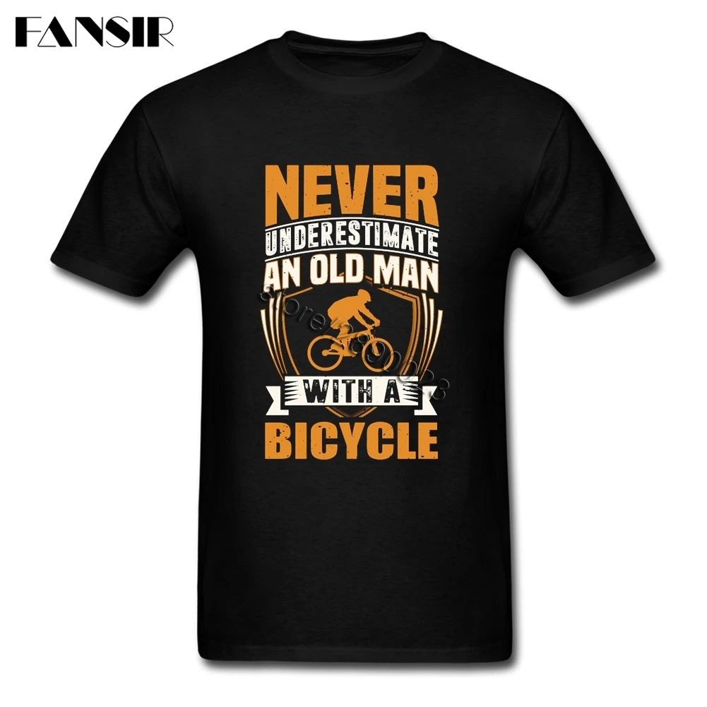 Geek Never Underestimate An Old Man With A Bicycle MTB T