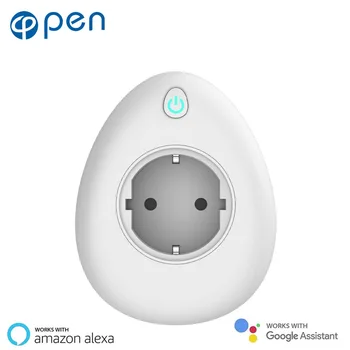 

New European standard WiFi smart socket Amazon alexa language control 15A metering USB