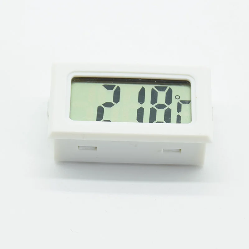 Мини ЖК-цифровой термометр гигрометр холодильник тестер морозильника датчик измерителя температуры и влажности белый черный - Цвет: Белый