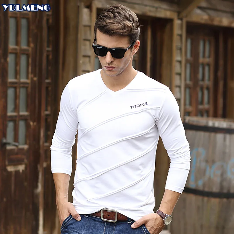 Stripping Long Sleeve t Shirt Male Brand Fashion Mens