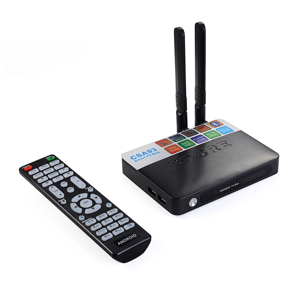 

KimTin 3GB RAM 32GB ROM Android 6.0 TV Box Amlogic S912 Octa Core CSA93 Streaming Smart Media Player 5.8GWifi BT4.0 4K 1000M LAN