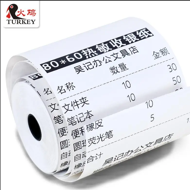 50 Rolls Thermal Cash Paper 80 x 60mm 80mm Pos Printer Register Receipt Paper