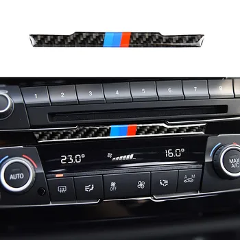 

Carbon Fiber Auto Interior CD Control Panel Frame Decorative Mouldings Cover Stickers For BMW F30 3 Series Auto Car Accessories