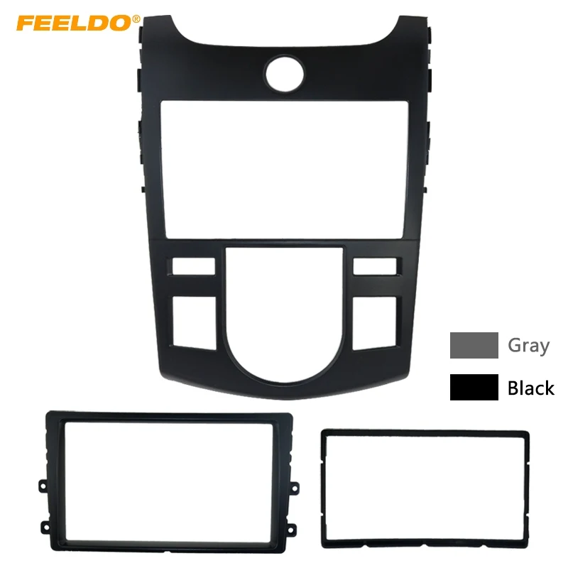 FEELDO Car Stereo Radio Fascia Frame Trim Dash Face Plate установочный комплект для KIA Cerato (09-12)/Forte (09-12)/Naza