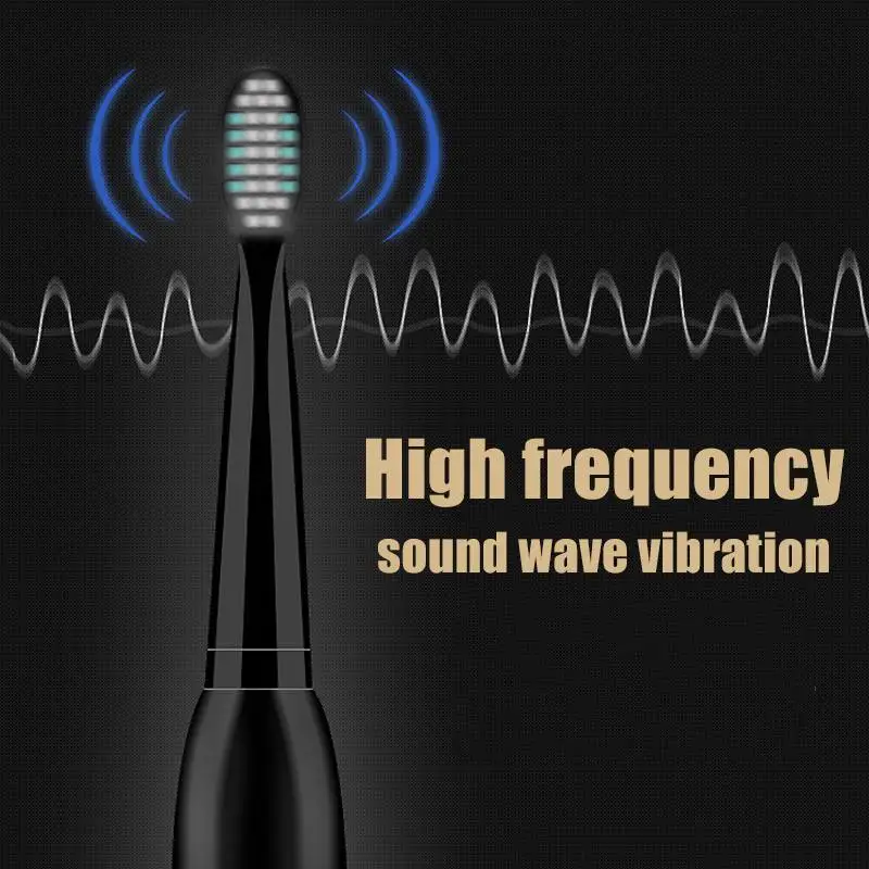 Перезаряжаемая ультра звуковая зубная щетка моющаяся электронная отбеливающая щетка для зубов мощная звуковая электрическая зубная щетка USB зарядка