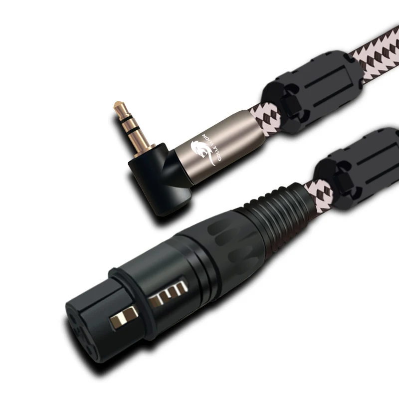 Hi Fi конденсаторный микрофонный кабель регулярные 3 Pin XLR угловой 5 мм мини штыревой